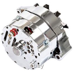 110Amp Chrome Alternator Fit For BBC SBC Chevy 1 Wire High Output RA00114 one