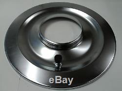 14 X 4 Round Chrome Black Washable Air Cleaner Flat Base Ford Chevy SBC 350