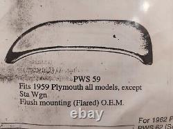 1959 Plymouth Fender Skirts Vintage Original Foxcraft Steel Pair Pws-59 Plymouth