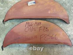 1966 1967 1968 1969 Oldsmobile Fender Skirts 66 F-85 Cutlass Foxcraft Steel Pair