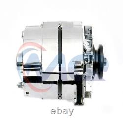 1 New Chrome BBC SBC for Chevy Alternator GM 110 AMP 3 Wire HO 7127-105C 75-85