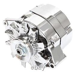 1 Wire Alternator For Chevy 110 Amp Chrome BBC SBC High Output 1959-1986 ADR0335