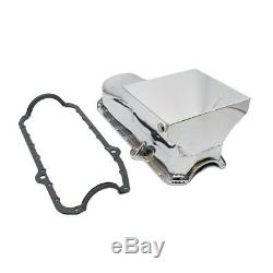 80-85 SBC Chevy Chrome Drag Race Style Oil Pan 7qt 305 350 Small Block With Gasket