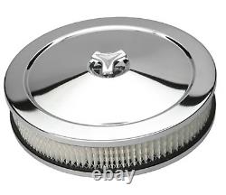 Air Cleaner Chrome 10 Inch for Small Block Chevy 283 327 350 383 400 Engines SBC