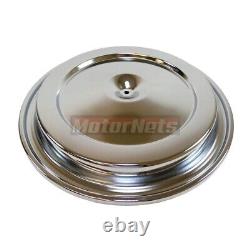 Air Cleaner Lid Fits Small Block Chevy 15-1/2 Diameter Chrome Top SBC 15-3/8