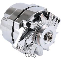 Alternator Chrome For Chevy BBC SBC 110Amp 1 Wire High Output RA00114 NEW