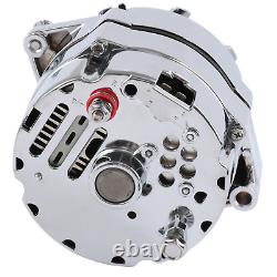 Alternator Chrome For Chevy BBC SBC 110Amp 1 Wire High Output RA00114 NEW