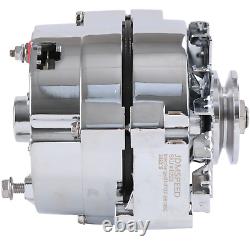 Alternator Chrome For Chevy BBC SBC 110Amp 1 Wire High Output RA00114 NEW