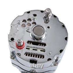 Alternator Chrome For Chevy BBC SBC 110Amp 1 Wire High Output RA00114 NEW