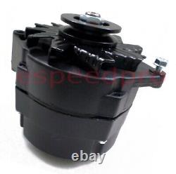 Black SBC Small Block Chevy 350 Chrome Long Water Pump & Alternator &Bracket Kit
