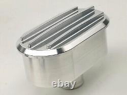 CHROME Finned Aluminum 1987 UP Valve Covers withBreather & PCV SBC 350 Vortec TBI