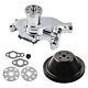 Chrome Short Water Pump & 1 Groove Black Pulley For Sbc Chevy 283 305 350 Swp