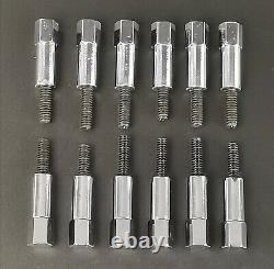 CHROME VALVE COVER BOLT SET FITS CHEVY 283 305 327 350 383 SBC STUD KIT 12pc SET