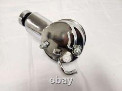 Chevy Chrome Saginaw Power Steering Pump + Bracket 2 Groove Pulley SBC 350 Steel