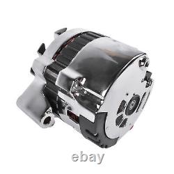 Chrome 160 AMP 12V CS130 Alternator with V-belt Pulley Fits GM Chevrolet SBC BBC