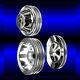 Chrome 3 Pulley Set For Small Block Chevy Short Wp Pulleys Sbc For Ac And Ps