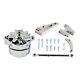 Chrome Aluminum 120 Amp 1 Or 3 Wire Alternator & Bracket Kit For Sbc Chevy 350