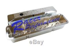 Chrome Aluminum Tall Recessed Valve Cover SBC Flame 283 305 327 383 350 400Chevy