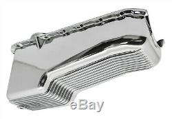 Chrome Finish Finned Aluminum 4qt Oil Pan For 80-85 Chevy Small Block 305-350