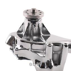 Chrome Long Water Pump High Volume Flow For Small Block Chevy 283 305 350 400