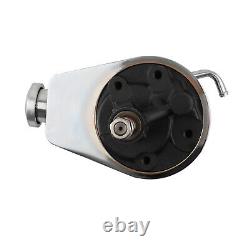 Chrome Power Steering Pump Saginaw 5/8 Keyed Shaft Style for Chevy SBC BBC new