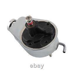 Chrome Power Steering Pump Saginaw 5/8 Keyed Shaft Style for Chevy SBC BBC new