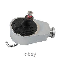 Chrome Power Steering Pump Saginaw 5/8 Keyed Shaft Style for Chevy SBC BBC new