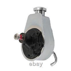 Chrome Power Steering Pump Saginaw 5/8 Keyed Shaft Style for Chevy SBC BBC new