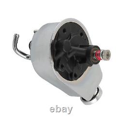 Chrome Power Steering Pump Saginaw 5/8 Keyed Shaft Style for Chevy SBC BBC new