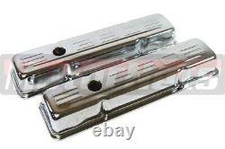 Chrome SBC Chevy Dress Up Kit 350 Logo Tall Valve Covers Air cleaner Small Block