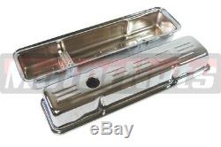 Chrome SB Chevy Dress Up Kit 350 Logo Tall Valve Covers Air cleaner Small Block