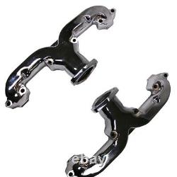 Chrome Smoothie Rams Exhaust Manifolds Headers For SBC HotRod Small Block Chevy