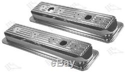 Chrome Valve Covers SB Small Block Chevy 305-350 1987 Up OEM Style 2-3/8