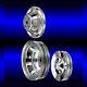 Chrome Small Block Chevy Pulley Set 3 Pulleys Long Pump For Alt Ac Keyway P/s