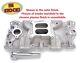 Edelbrock 2703-cp Chevy Sb Perf Eps Intake Manifold Front Mt Oil Fill Chrome