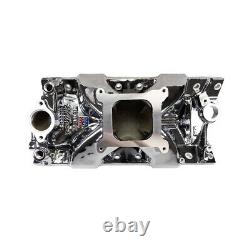 Edelbrock 2975-CP Small Block Chevy V8 Victor Jr Intake Manifold Chrome Plasma