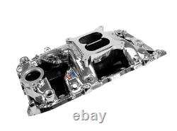 Edelbrock 7561-CP Chevy BB Oval Port RPM Air Gap Intake Manifold-Chrome Plasma