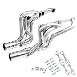 Fit 70-87 CHEVY SBC 267-400 V8 STAINLESS STEEL LONG TUBE HEADER EXHAUST MANIFOLD