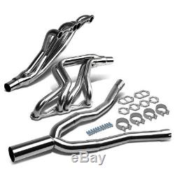 Fit 82-92 Camaro Sbc At Stainless Steel Long-Tube Header Exhaust Manifold+Y-Pipe