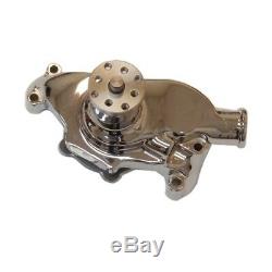 For 55-68 Chrome Small Block Chevy High Volume Short Water Pump SBC 283 327 350