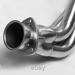 For 67-77 Gm Chevy Action-line Sbc V8 Stainless Exhaust Manifold Header+gaskets