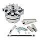 For Chevy Sbc Chrome 120 Amp 1 Or 3 Wire Alternator & Swp Aluminum Bracket Kit