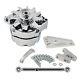 For Chevy Sbc Chrome 120 Amp 1 Or 3 Wire Alternator & Swp Polished Bracket Kit