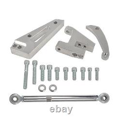 For Chevy SBC Chrome 120 AMP 1 or 3 Wire Alternator & SWP Polished Bracket Kit