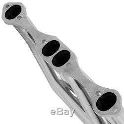 For Chevy SBC Small Block V8 265-400 S. Steel Fenderwell Header Manifold Exhaust