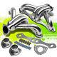 For Chevy Small Block Sbc Hugger Stainless Steel Shorty Exhaust Header Manifold