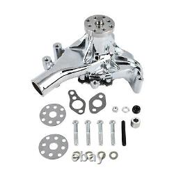 For SBC Small Block Chevy 283 305 350 Chrome High Volume Long Water Pump LWP