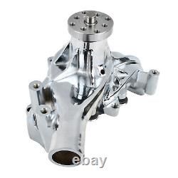 For SBC Small Block Chevy 283 305 350 Chrome High Volume Long Water Pump LWP