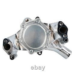 For SBC Small Block Chevy 283 305 350 Chrome High Volume Long Water Pump LWP