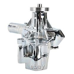 For SBC Small Block Chevy 283 305 350 Chrome High Volume Long Water Pump LWP